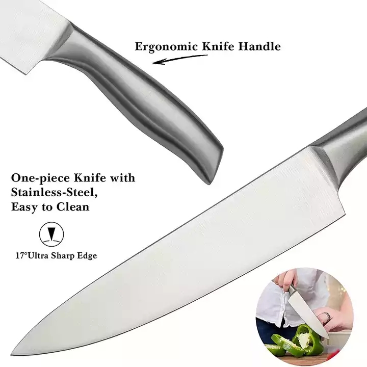 Fabrik Engros Brugerdefineret OEM Professionel 14 stk Chef Knife sæt rustfrit stål sæt køkkenknive med blok 