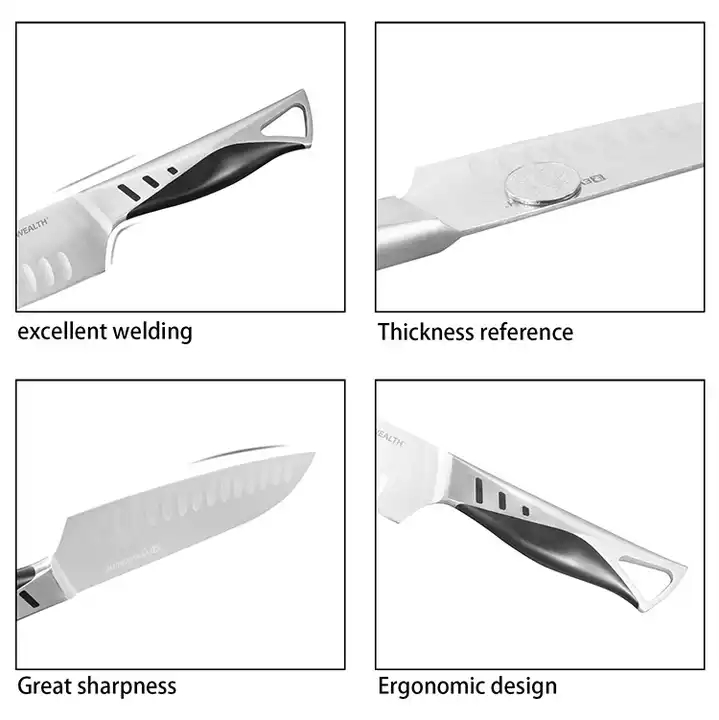 2022 Hot Sale Nyt Design Blade håndtag 5-delt kniv rustfrit stål køkkenkniv sæt 